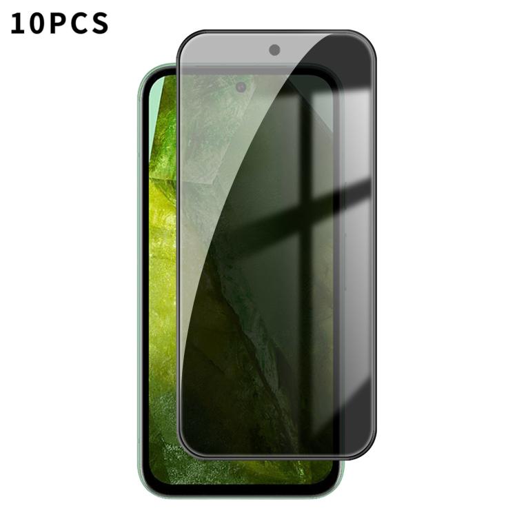 10pcs Kalebol High-Aluminum Screen-Printed Full-Coverage Black-Border Privacy Tempered Glass Film, For Google Pixel 10a, For Google Pixel 10 Pro XL, For Google Pixel 10 Pro, For Google Pixel 10, For Google Pixel 9a, For Google Pixel 9 Pro XL           ...