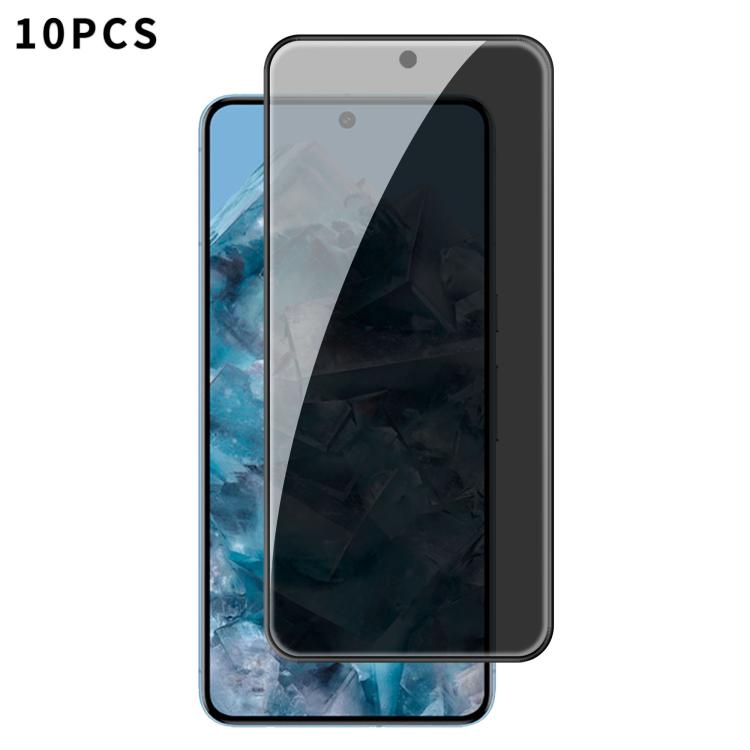 10pcs Kalebol High-Aluminum Screen-Printed Full-Coverage Black-Border Privacy Tempered Glass Film, For Google Pixel 10a, For Google Pixel 10 Pro XL, For Google Pixel 10 Pro, For Google Pixel 10, For Google Pixel 9a, For Google Pixel 9 Pro XL           ...