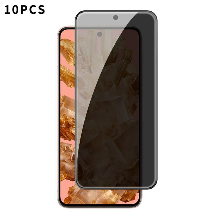 10pcs Kalebol High-Aluminum Screen-Printed Full-Coverage Black-Border Privacy Tempered Glass Film, For Google Pixel 10a, For Google Pixel 10 Pro XL, For Google Pixel 10 Pro, For Google Pixel 10, For Google Pixel 9a, For Google Pixel 9 Pro XL           ...