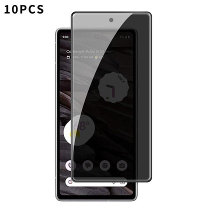 10pcs Kalebol High-Aluminum Screen-Printed Full-Coverage Black-Border Privacy Tempered Glass Film, For Google Pixel 10a, For Google Pixel 10 Pro XL, For Google Pixel 10 Pro, For Google Pixel 10, For Google Pixel 9a, For Google Pixel 9 Pro XL           ...