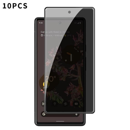 10pcs Kalebol High-Aluminum Screen-Printed Full-Coverage Black-Border Privacy Tempered Glass Film, For Google Pixel 10a, For Google Pixel 10 Pro XL, For Google Pixel 10 Pro, For Google Pixel 10, For Google Pixel 9a, For Google Pixel 9 Pro XL           ...