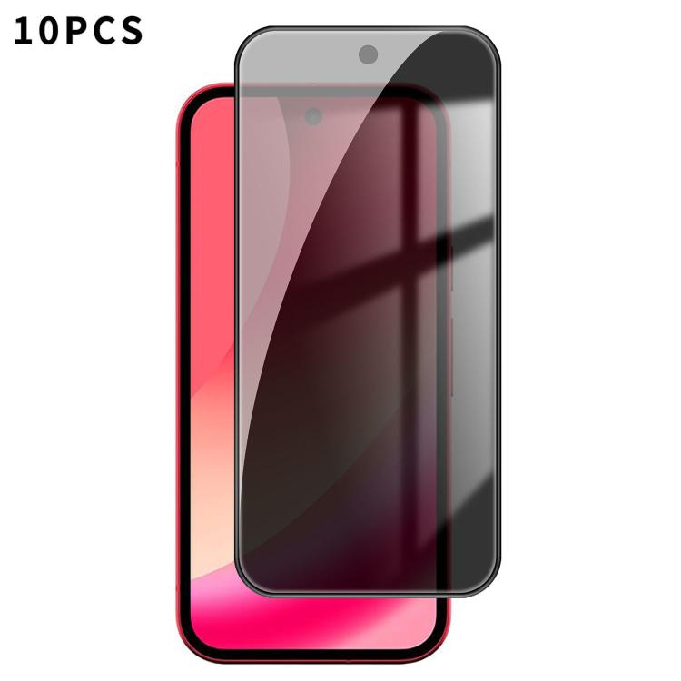 10pcs Kalebol High-Aluminum Screen-Printed Full-Coverage Black-Border Privacy Tempered Glass Film, For Google Pixel 11 Pro XL, For Google Pixel 11, For Google Pixel 11 Pro, For Google Pixel 10a, For Google Pixel 10 Pro XL, For Google Pixel 10 Pro      ...