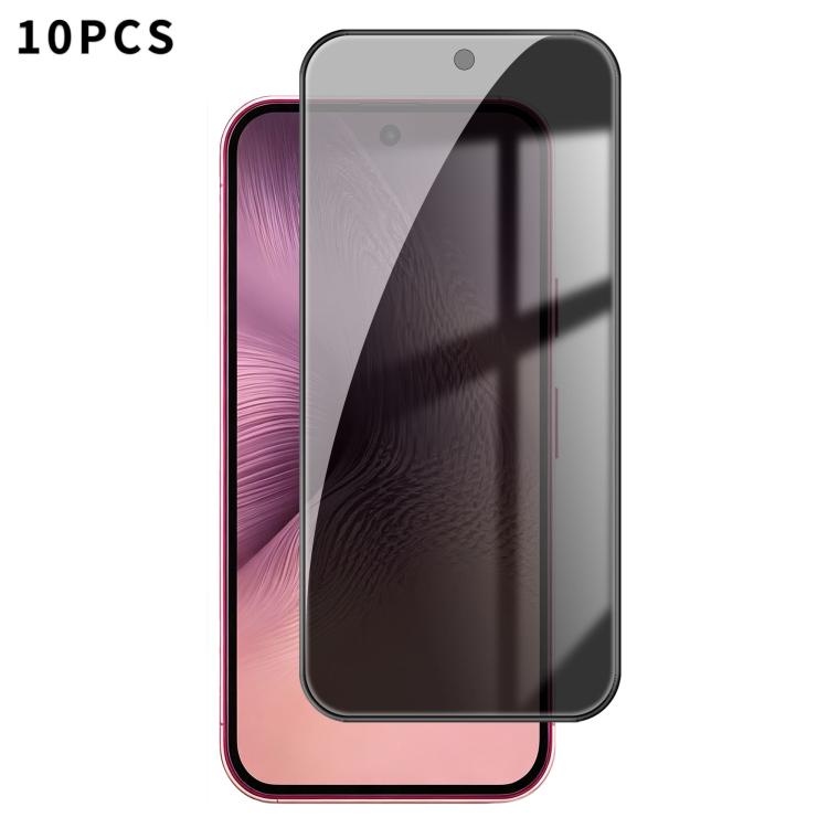 10pcs Kalebol High-Aluminum Screen-Printed Full-Coverage Black-Border Privacy Tempered Glass Film, For Google Pixel 11 Pro XL, For Google Pixel 11, For Google Pixel 11 Pro, For Google Pixel 10a, For Google Pixel 10 Pro XL, For Google Pixel 10 Pro      ...