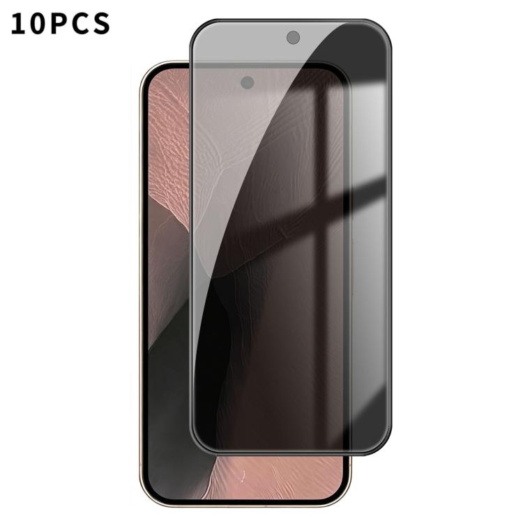 10pcs Kalebol High-Aluminum Screen-Printed Full-Coverage Black-Border Privacy Tempered Glass Film, For Google Pixel 11 Pro XL, For Google Pixel 11, For Google Pixel 11 Pro, For Google Pixel 10a, For Google Pixel 10 Pro XL, For Google Pixel 10 Pro      ...