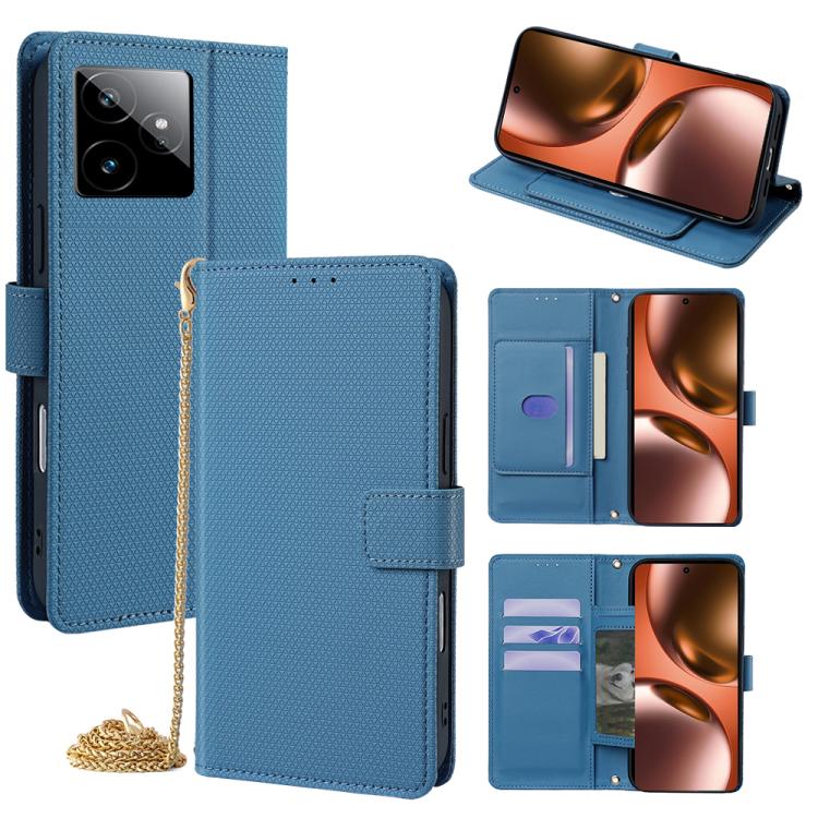 Crossbody Chain Triangle Leather Phone Case, For Realme Neo8 5G, For Realme 16 Pro+ 5G, For Realme 16 Pro 5G, For Realme C85 5G, For Realme C85 Pro 4G, For Realme GT7 5G
