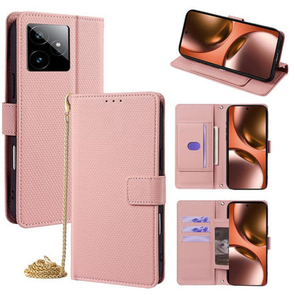 Crossbody Chain Triangle Leather Phone Case, For Realme Neo8 5G, For Realme 16 Pro+ 5G, For Realme 16 Pro 5G, For Realme C85 5G, For Realme C85 Pro 4G, For Realme GT7 5G