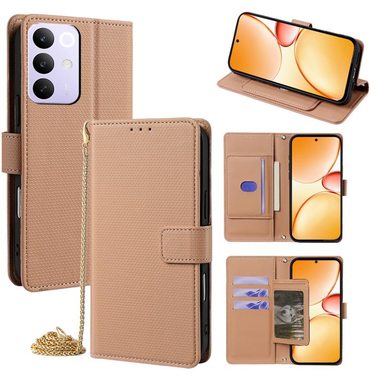 Crossbody Chain Triangle Leather Phone Case, For Realme Neo8 5G, For Realme 16 Pro+ 5G, For Realme 16 Pro 5G, For Realme C85 5G, For Realme C85 Pro 4G, For Realme GT7 5G