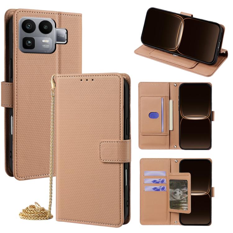 Crossbody Chain Triangle Leather Phone Case, For Realme Neo8 5G, For Realme 16 Pro+ 5G, For Realme 16 Pro 5G, For Realme C85 5G, For Realme C85 Pro 4G, For Realme GT7 5G