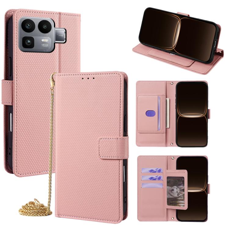 Crossbody Chain Triangle Leather Phone Case, For Realme Neo8 5G, For Realme 16 Pro+ 5G, For Realme 16 Pro 5G, For Realme C85 5G, For Realme C85 Pro 4G, For Realme GT7 5G