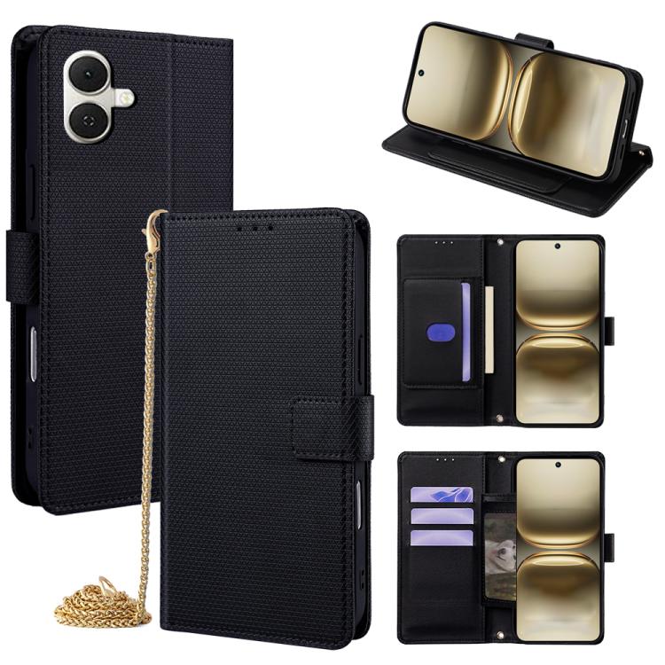 Crossbody Chain Triangle Leather Phone Case, For Tecno Pova Curve 2 5G, For Tecno Camon 50 Pro 4G, For Tecno Camon 50 4G, For Tecno Pova 7 Pro 5G, For Tecno Pova 7 5G, For Tecno Pop 10 4G, For Tecno Spark 40 Pro+ 4G, For Tecno Spark 40 Pro 4G