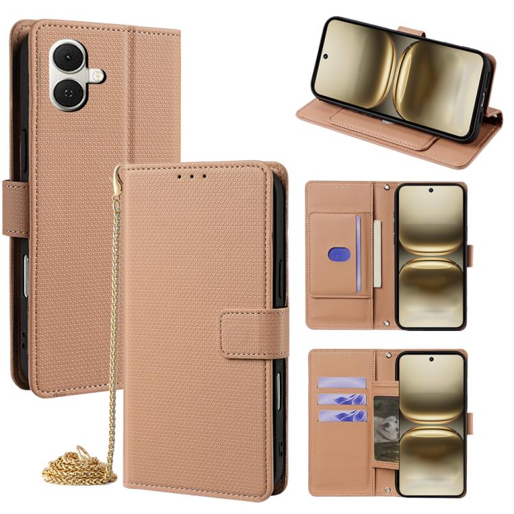 Crossbody Chain Triangle Leather Phone Case, For Tecno Pova Curve 2 5G, For Tecno Camon 50 Pro 4G, For Tecno Camon 50 4G, For Tecno Pova 7 Pro 5G, For Tecno Pova 7 5G, For Tecno Pop 10 4G, For Tecno Spark 40 Pro+ 4G, For Tecno Spark 40 Pro 4G