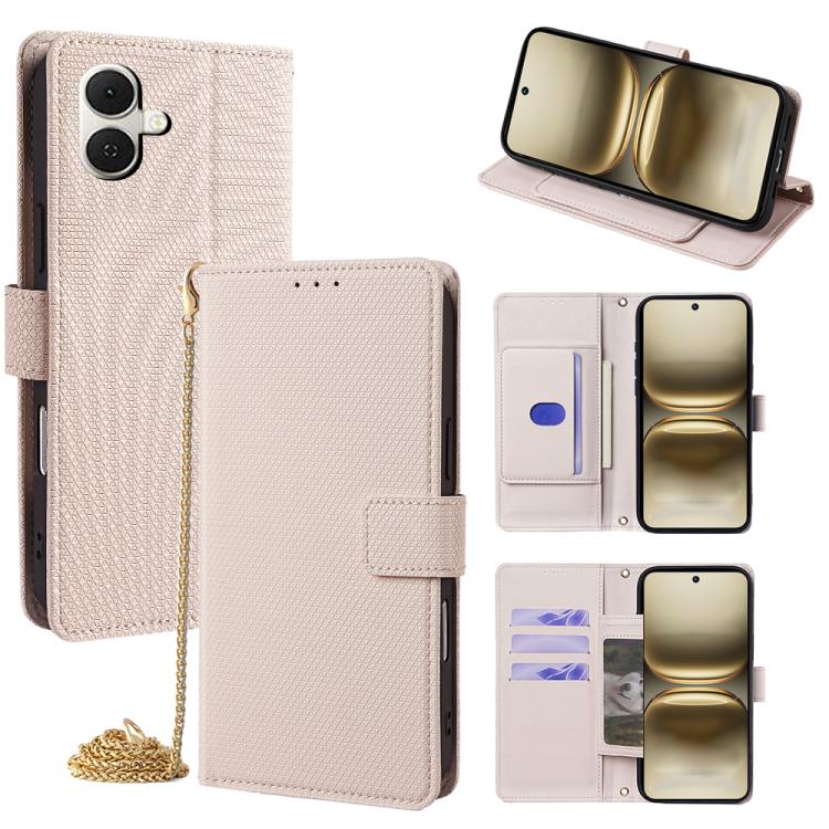 Crossbody Chain Triangle Leather Phone Case, For Tecno Pova Curve 2 5G, For Tecno Camon 50 Pro 4G, For Tecno Camon 50 4G, For Tecno Pova 7 Pro 5G, For Tecno Pova 7 5G, For Tecno Pop 10 4G, For Tecno Spark 40 Pro+ 4G, For Tecno Spark 40 Pro 4G