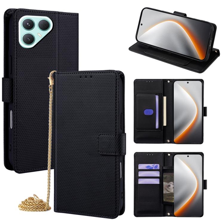 Crossbody Chain Triangle Leather Phone Case, For Tecno Pova Curve 2 5G, For Tecno Camon 50 Pro 4G, For Tecno Camon 50 4G, For Tecno Pova 7 Pro 5G, For Tecno Pova 7 5G, For Tecno Pop 10 4G, For Tecno Spark 40 Pro+ 4G, For Tecno Spark 40 Pro 4G