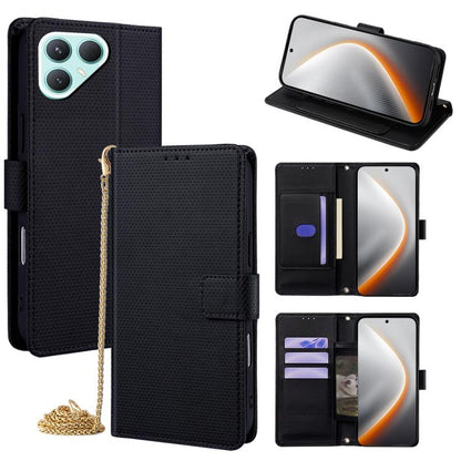 Crossbody Chain Triangle Leather Phone Case, For Tecno Pova Curve 2 5G, For Tecno Camon 50 Pro 4G, For Tecno Camon 50 4G, For Tecno Pova 7 Pro 5G, For Tecno Pova 7 5G, For Tecno Pop 10 4G, For Tecno Spark 40 Pro+ 4G, For Tecno Spark 40 Pro 4G