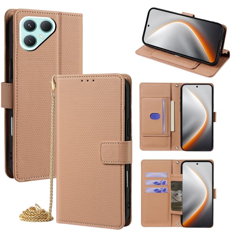 Crossbody Chain Triangle Leather Phone Case, For Tecno Pova Curve 2 5G, For Tecno Camon 50 Pro 4G, For Tecno Camon 50 4G, For Tecno Pova 7 Pro 5G, For Tecno Pova 7 5G, For Tecno Pop 10 4G, For Tecno Spark 40 Pro+ 4G, For Tecno Spark 40 Pro 4G
