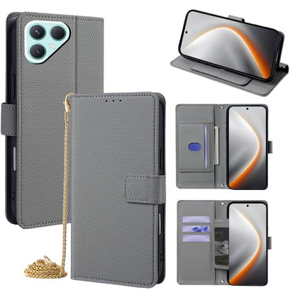 Crossbody Chain Triangle Leather Phone Case, For Tecno Pova Curve 2 5G, For Tecno Camon 50 Pro 4G, For Tecno Camon 50 4G, For Tecno Pova 7 Pro 5G, For Tecno Pova 7 5G, For Tecno Pop 10 4G, For Tecno Spark 40 Pro+ 4G, For Tecno Spark 40 Pro 4G