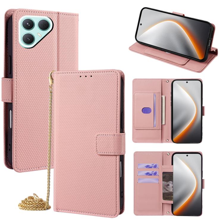 Crossbody Chain Triangle Leather Phone Case, For Tecno Pova Curve 2 5G, For Tecno Camon 50 Pro 4G, For Tecno Camon 50 4G, For Tecno Pova 7 Pro 5G, For Tecno Pova 7 5G, For Tecno Pop 10 4G, For Tecno Spark 40 Pro+ 4G, For Tecno Spark 40 Pro 4G