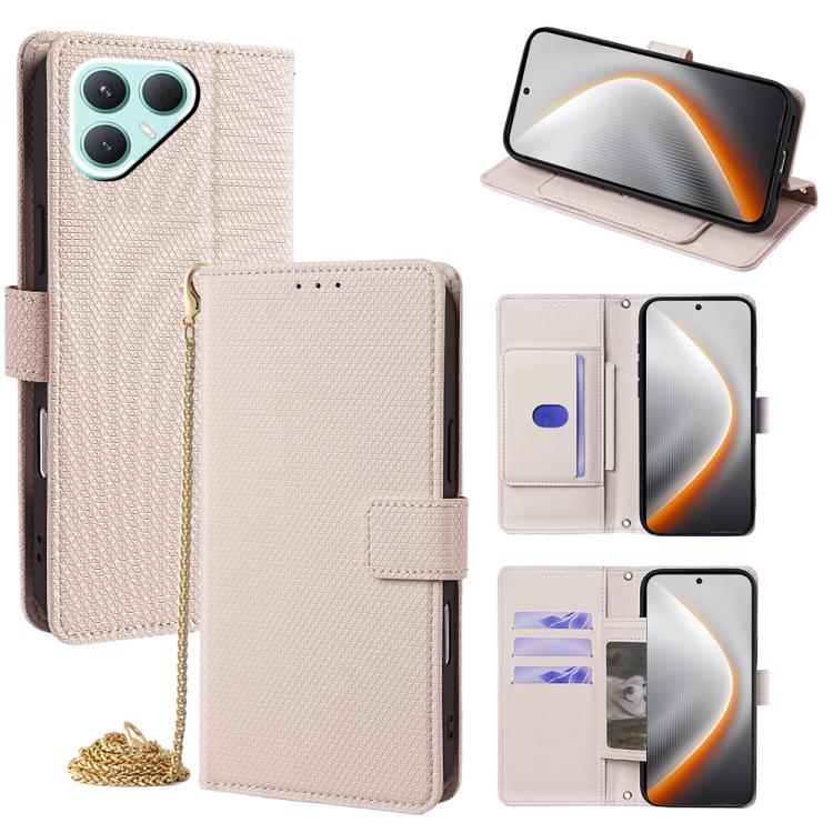 Crossbody Chain Triangle Leather Phone Case, For Tecno Pova Curve 2 5G, For Tecno Camon 50 Pro 4G, For Tecno Camon 50 4G, For Tecno Pova 7 Pro 5G, For Tecno Pova 7 5G, For Tecno Pop 10 4G, For Tecno Spark 40 Pro+ 4G, For Tecno Spark 40 Pro 4G