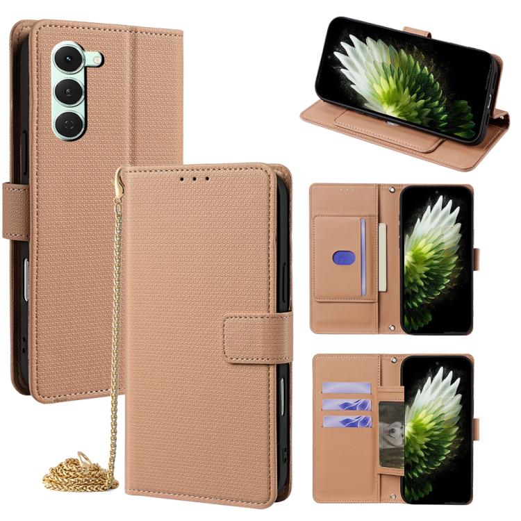 Crossbody Chain Triangle Leather Phone Case, For Tecno Pova Curve 2 5G, For Tecno Camon 50 Pro 4G, For Tecno Camon 50 4G, For Tecno Pova 7 Pro 5G, For Tecno Pova 7 5G, For Tecno Pop 10 4G, For Tecno Spark 40 Pro+ 4G, For Tecno Spark 40 Pro 4G