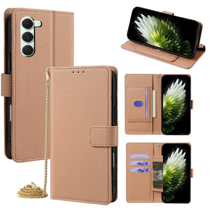 Crossbody Chain Triangle Leather Phone Case, For Tecno Pova Curve 2 5G, For Tecno Camon 50 Pro 4G, For Tecno Camon 50 4G, For Tecno Pova 7 Pro 5G, For Tecno Pova 7 5G, For Tecno Pop 10 4G, For Tecno Spark 40 Pro+ 4G, For Tecno Spark 40 Pro 4G