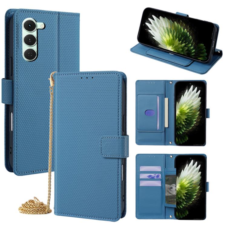 Crossbody Chain Triangle Leather Phone Case, For Tecno Pova Curve 2 5G, For Tecno Camon 50 Pro 4G, For Tecno Camon 50 4G, For Tecno Pova 7 Pro 5G, For Tecno Pova 7 5G, For Tecno Pop 10 4G, For Tecno Spark 40 Pro+ 4G, For Tecno Spark 40 Pro 4G
