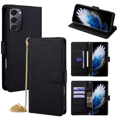 Crossbody Chain Triangle Leather Phone Case, For Tecno Pova Curve 2 5G, For Tecno Camon 50 Pro 4G, For Tecno Camon 50 4G, For Tecno Pova 7 Pro 5G, For Tecno Pova 7 5G, For Tecno Pop 10 4G, For Tecno Spark 40 Pro+ 4G, For Tecno Spark 40 Pro 4G