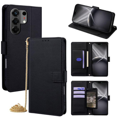 Crossbody Chain Triangle Leather Phone Case, For Tecno Pova Curve 2 5G, For Tecno Camon 50 Pro 4G, For Tecno Camon 50 4G, For Tecno Pova 7 Pro 5G, For Tecno Pova 7 5G, For Tecno Pop 10 4G, For Tecno Spark 40 Pro+ 4G, For Tecno Spark 40 Pro 4G