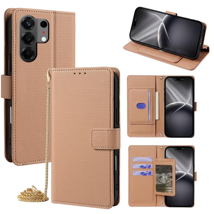 Crossbody Chain Triangle Leather Phone Case, For Tecno Pova Curve 2 5G, For Tecno Camon 50 Pro 4G, For Tecno Camon 50 4G, For Tecno Pova 7 Pro 5G, For Tecno Pova 7 5G, For Tecno Pop 10 4G, For Tecno Spark 40 Pro+ 4G, For Tecno Spark 40 Pro 4G