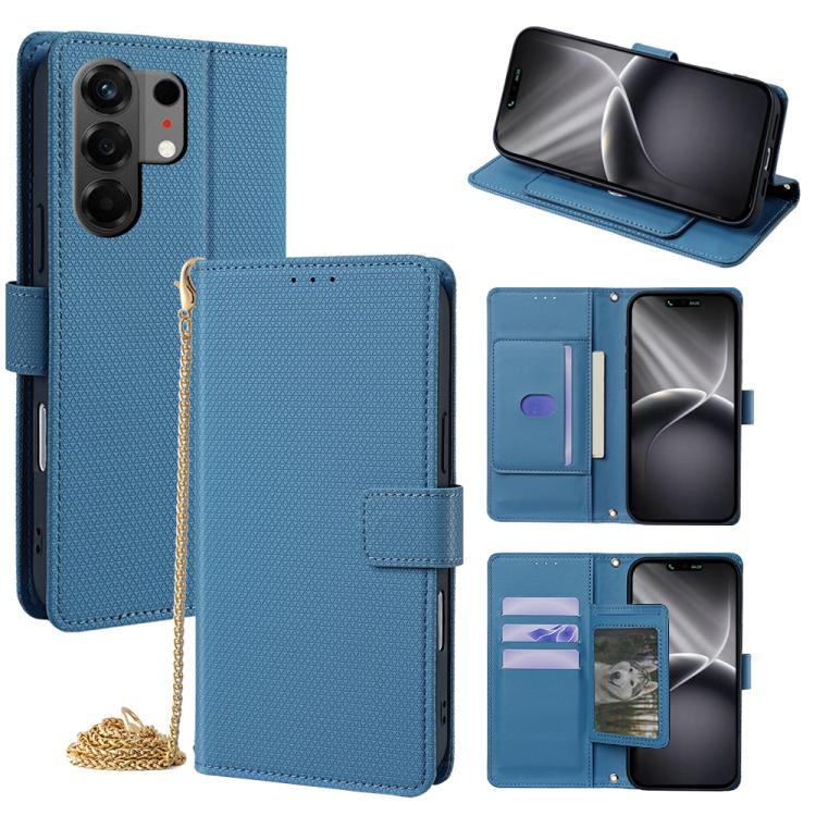 Crossbody Chain Triangle Leather Phone Case, For Tecno Pova Curve 2 5G, For Tecno Camon 50 Pro 4G, For Tecno Camon 50 4G, For Tecno Pova 7 Pro 5G, For Tecno Pova 7 5G, For Tecno Pop 10 4G, For Tecno Spark 40 Pro+ 4G, For Tecno Spark 40 Pro 4G
