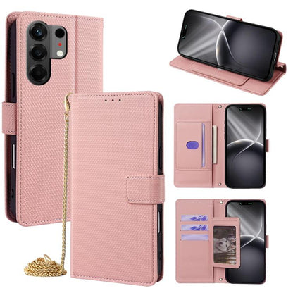 Crossbody Chain Triangle Leather Phone Case, For Tecno Pova Curve 2 5G, For Tecno Camon 50 Pro 4G, For Tecno Camon 50 4G, For Tecno Pova 7 Pro 5G, For Tecno Pova 7 5G, For Tecno Pop 10 4G, For Tecno Spark 40 Pro+ 4G, For Tecno Spark 40 Pro 4G