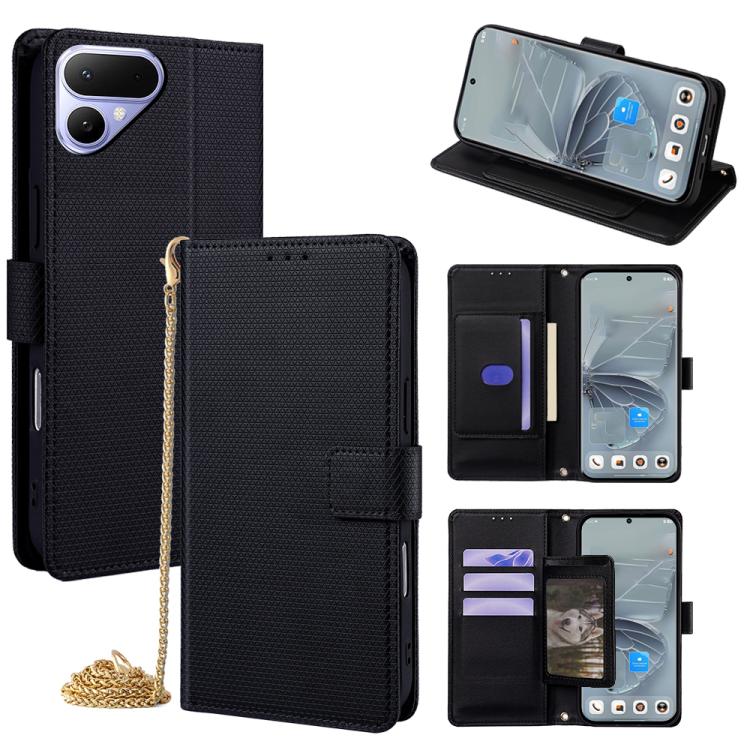 Crossbody Chain Triangle Leather Phone Case, For Tecno Pova Curve 2 5G, For Tecno Camon 50 Pro 4G, For Tecno Camon 50 4G, For Tecno Pova 7 Pro 5G, For Tecno Pova 7 5G, For Tecno Pop 10 4G, For Tecno Spark 40 Pro+ 4G, For Tecno Spark 40 Pro 4G