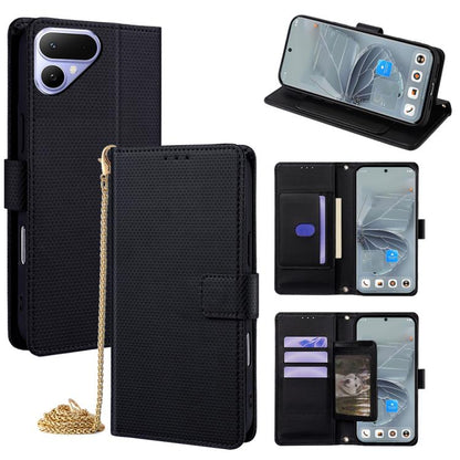 Crossbody Chain Triangle Leather Phone Case, For Tecno Pova Curve 2 5G, For Tecno Camon 50 Pro 4G, For Tecno Camon 50 4G, For Tecno Pova 7 Pro 5G, For Tecno Pova 7 5G, For Tecno Pop 10 4G, For Tecno Spark 40 Pro+ 4G, For Tecno Spark 40 Pro 4G