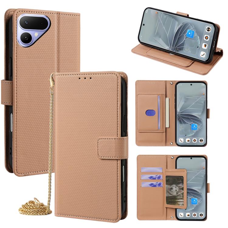 Crossbody Chain Triangle Leather Phone Case, For Tecno Pova Curve 2 5G, For Tecno Camon 50 Pro 4G, For Tecno Camon 50 4G, For Tecno Pova 7 Pro 5G, For Tecno Pova 7 5G, For Tecno Pop 10 4G, For Tecno Spark 40 Pro+ 4G, For Tecno Spark 40 Pro 4G