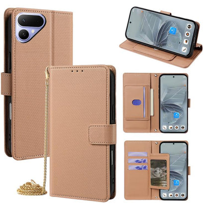 Crossbody Chain Triangle Leather Phone Case, For Tecno Pova Curve 2 5G, For Tecno Camon 50 Pro 4G, For Tecno Camon 50 4G, For Tecno Pova 7 Pro 5G, For Tecno Pova 7 5G, For Tecno Pop 10 4G, For Tecno Spark 40 Pro+ 4G, For Tecno Spark 40 Pro 4G