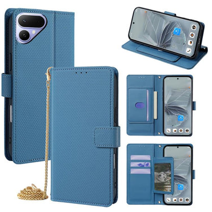 Crossbody Chain Triangle Leather Phone Case, For Tecno Pova Curve 2 5G, For Tecno Camon 50 Pro 4G, For Tecno Camon 50 4G, For Tecno Pova 7 Pro 5G, For Tecno Pova 7 5G, For Tecno Pop 10 4G, For Tecno Spark 40 Pro+ 4G, For Tecno Spark 40 Pro 4G