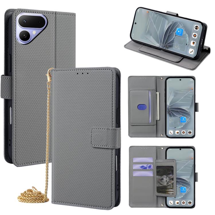 Crossbody Chain Triangle Leather Phone Case, For Tecno Pova Curve 2 5G, For Tecno Camon 50 Pro 4G, For Tecno Camon 50 4G, For Tecno Pova 7 Pro 5G, For Tecno Pova 7 5G, For Tecno Pop 10 4G, For Tecno Spark 40 Pro+ 4G, For Tecno Spark 40 Pro 4G