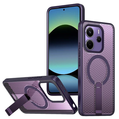 Honeycomb Cooling MagSafe Holder Phone Case, For Redmi Note 15 Pro+ 5G 163.3mm / Poco M8 Pro 5G, For Redmi Note 15 4G / 5G Global 164mm / Poco M8 5G, For Redmi K90 Pro Max / Poco F8 Ultra, For Redmi K90 / Poco F8 Pro 5G                                 ...