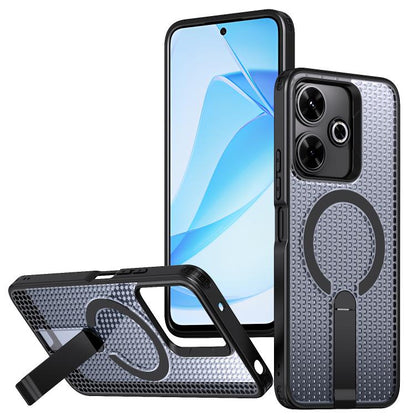 Honeycomb Cooling MagSafe Holder Phone Case, For Redmi Note 15 Pro+ 5G 163.3mm / Poco M8 Pro 5G, For Redmi Note 15 4G / 5G Global 164mm / Poco M8 5G, For Redmi K90 Pro Max / Poco F8 Ultra, For Redmi K90 / Poco F8 Pro 5G                                 ...