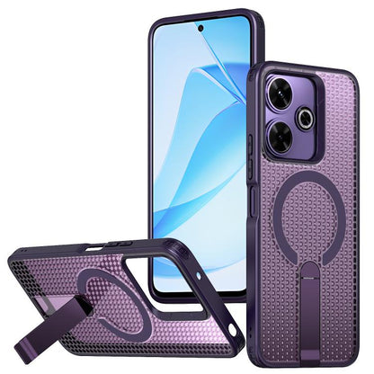 Honeycomb Cooling MagSafe Holder Phone Case, For Redmi Note 15 Pro+ 5G 163.3mm / Poco M8 Pro 5G, For Redmi Note 15 4G / 5G Global 164mm / Poco M8 5G, For Redmi K90 Pro Max / Poco F8 Ultra, For Redmi K90 / Poco F8 Pro 5G                                 ...