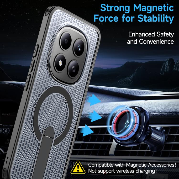 Honeycomb Cooling MagSafe Holder Phone Case, For Redmi Note 15 Pro+ 5G 163.3mm / Poco M8 Pro 5G, For Redmi Note 15 4G / 5G Global 164mm / Poco M8 5G, For Redmi K90 Pro Max / Poco F8 Ultra, For Redmi K90 / Poco F8 Pro 5G                                 ...