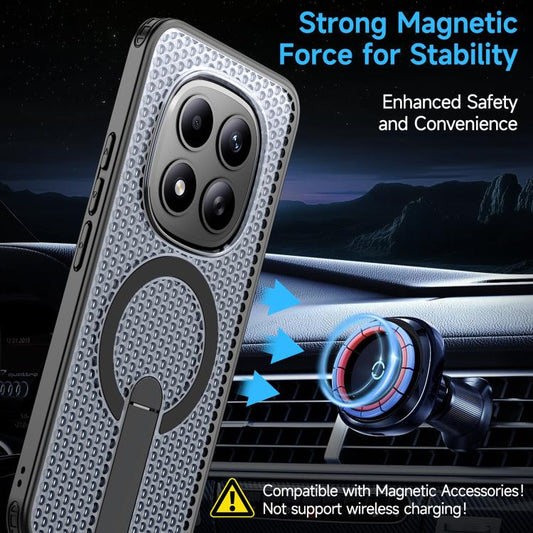 Honeycomb Cooling MagSafe Holder Phone Case, For Redmi Note 15 Pro+ 5G 163.3mm / Poco M8 Pro 5G, For Redmi Note 15 4G / 5G Global 164mm / Poco M8 5G, For Redmi K90 Pro Max / Poco F8 Ultra, For Redmi K90 / Poco F8 Pro 5G                                 ...