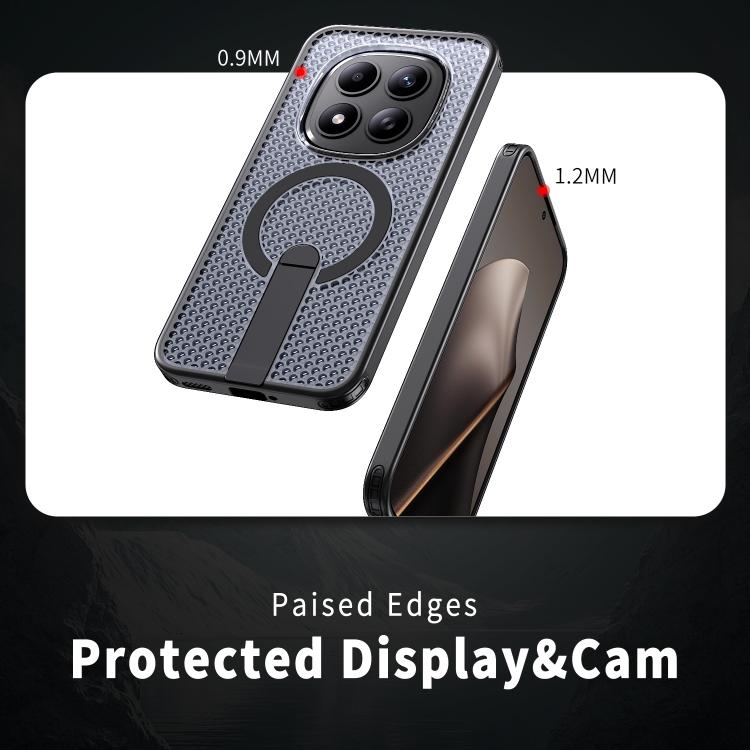Honeycomb Cooling MagSafe Holder Phone Case, For Redmi Note 15 Pro+ 5G 163.3mm / Poco M8 Pro 5G, For Redmi Note 15 4G / 5G Global 164mm / Poco M8 5G, For Redmi K90 Pro Max / Poco F8 Ultra, For Redmi K90 / Poco F8 Pro 5G                                 ...