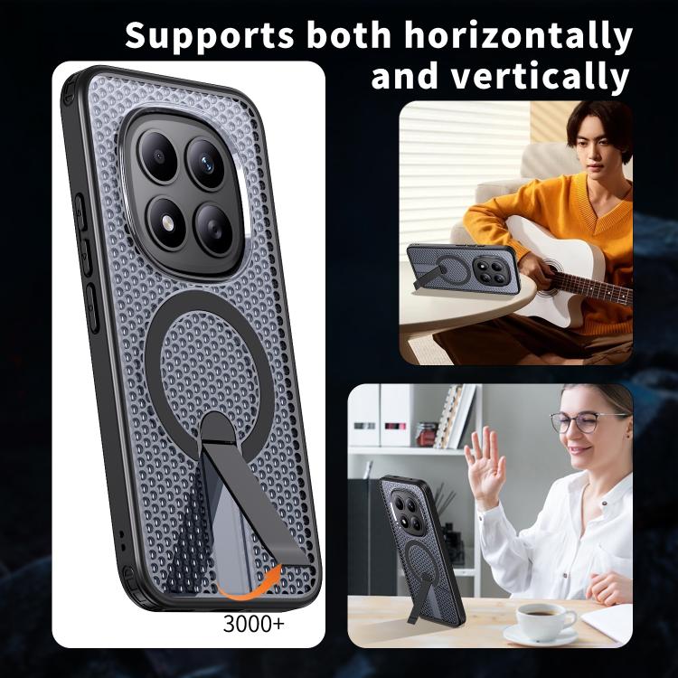 Honeycomb Cooling MagSafe Holder Phone Case, For Redmi Note 15 Pro+ 5G 163.3mm / Poco M8 Pro 5G, For Redmi Note 15 4G / 5G Global 164mm / Poco M8 5G, For Redmi K90 Pro Max / Poco F8 Ultra, For Redmi K90 / Poco F8 Pro 5G                                 ...