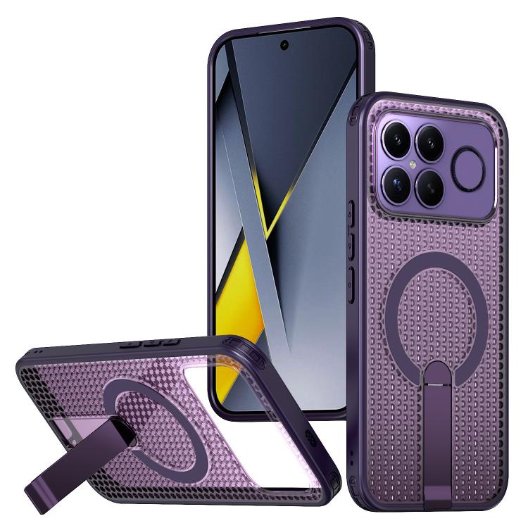 Honeycomb Cooling MagSafe Holder Phone Case, For Redmi Note 15 Pro+ 5G 163.3mm / Poco M8 Pro 5G, For Redmi Note 15 4G / 5G Global 164mm / Poco M8 5G, For Redmi K90 Pro Max / Poco F8 Ultra, For Redmi K90 / Poco F8 Pro 5G                                 ...