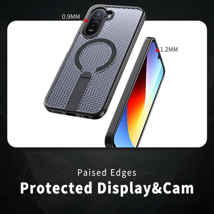 Honeycomb Cooling MagSafe Holder Phone Case, For Redmi A7 Pro 4G / 5G 171mm / Poco C85x, For Redmi Note 15 Pro+ 5G 163.3mm, For Redmi Note 15 4G / 5G Global 164mm, For Redmi K90 Pro Max / Poco F8 Ultra, For Redmi K90 / Poco F8 Pro 5G                   ...