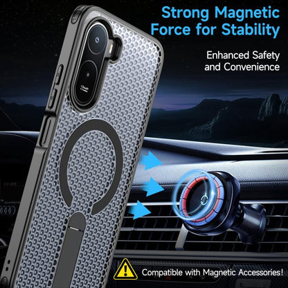 Honeycomb Cooling MagSafe Holder Phone Case, For Redmi A7 Pro 4G / 5G 171mm / Poco C85x, For Redmi Note 15 Pro+ 5G 163.3mm, For Redmi Note 15 4G / 5G Global 164mm, For Redmi K90 Pro Max / Poco F8 Ultra, For Redmi K90 / Poco F8 Pro 5G                   ...