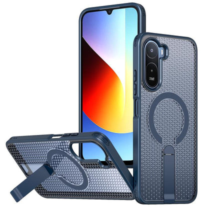 Honeycomb Cooling MagSafe Holder Phone Case, For Redmi A7 Pro 4G / 5G 171mm / Poco C85x, For Redmi Note 15 Pro+ 5G 163.3mm, For Redmi Note 15 4G / 5G Global 164mm, For Redmi K90 Pro Max / Poco F8 Ultra, For Redmi K90 / Poco F8 Pro 5G                   ...