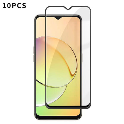 10pcs Kalebol High-Aluminum Screen-Printed Full-Coverage Anti-Fingerprint Black-Bordered HD Tempered Glass Film, For Realme P4R 5G, For Realme C100 5G, For Realme C100 4G, For Realme Narzo 100 Lite 5G, For Realme Neo8 5G, For Realme 16 5G              ...
