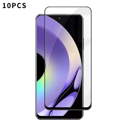 10pcs Kalebol High-Aluminum Screen-Printed Full-Coverage Anti-Fingerprint Black-Bordered HD Tempered Glass Film, For Realme P4R 5G, For Realme C100 5G, For Realme C100 4G, For Realme Narzo 100 Lite 5G, For Realme Neo8 5G, For Realme 16 5G              ...