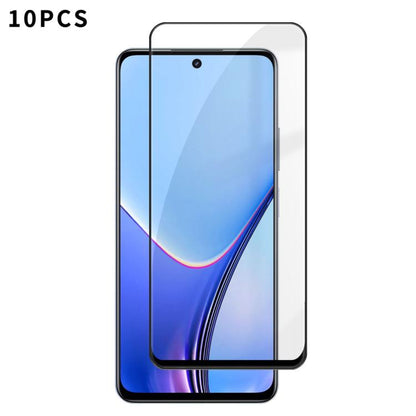 10pcs Kalebol High-Aluminum Screen-Printed Full-Coverage Anti-Fingerprint Black-Bordered HD Tempered Glass Film, For Realme P4R 5G, For Realme C100 5G, For Realme C100 4G, For Realme Narzo 100 Lite 5G, For Realme Neo8 5G, For Realme 16 5G              ...